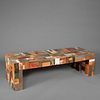South American Patchwork Wood Table, 20th Century