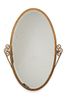 Manner of Edgar Brandt Art Deco Oval Mirror