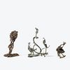 Boris Gilbertson, Group of Three Bronze Whimsy Figures
