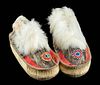 20th C. Inuit Caribou, Rabbit, & Seal Child's Moccasins