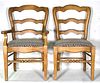 SET OF FOUR MATCHING LADDER BACK CHAIRS