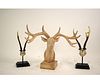 MIXED LOT OF DECORATIVE ANTLERED ANIMAL STATUES
