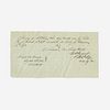 [Presidential] Grant, Ulysses S. Signed Receipt