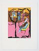 Jacob Lawrence  - Hiroshima III with signature attached