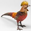 Austrian Cold Painted Bronze Model of a Chinese Ring Neck Pheasant