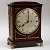 Late Regency John Bunyea Sharp Brass-Mounted Rosewood Bracket Clock
