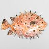 Continental Earthenware Puffer Fish Wall Hanging