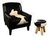 Cowhide Chair and Ottoman