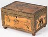 New England paper covered dresser box, 19th c.