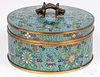 Chinese cloisonné covered box, 19th c.