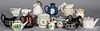 Group of miniature porcelain teapots and related