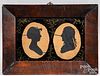 Pair of Peale Museum hollowcut silhouettes, 19th c