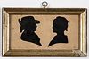 Pair of hollowcut silhouettes, early 19th c.