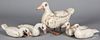 Carved and painted garden duck decoy, ca. 1940