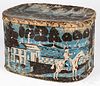 Wallpaper hat box, ca. 1800