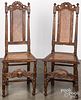 Pair of William and Mary cane seat chairs