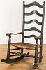 Delaware Valley painted ladderback rocking chair