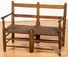 Child's two seat settee, 19th c.