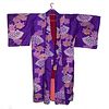 japanese 1925 vintage kasuri ikat handwoven silk kimono in good condition.