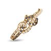 GIA Vintage 14K gold, pearl and sapphire bracelet