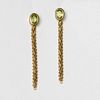14K Gold Peridot Earrings