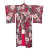 japanese antique circa 1920s vintage Japanese&nbsp;kasuri&nbsp;ikat handwoven silk kimono