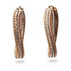 Earrings, Milor Designer 14K Tri-Gold Triple Hoop Earrings