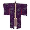 japanese circa 1900 antique handwoven silk damask kimono
