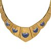 Gucci 18K Yellow Gold and Sapphire Necklace