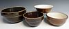Four Stoneware and Ceramic Bowls
