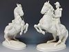Two Vienna Porcelain Horse and Rider Figurines
