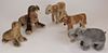 5PC Steiff Assorted Animal Toy Group