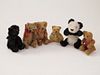 6PC Steiff & Antique Mohair Miniature Teddy Bears