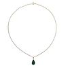 14k Gold Jade Pendant Necklace