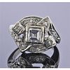 Mid Century 1950s 14k Gold Diamond Ring
