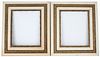 (2) 19th C. Carved & Painted Giltwood Frames