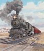 J Craig Thorpe (B. 1948) "Delaware Locomotive" Oil