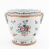 CHINESE EXPORT FAMILLE ROSE JUPI TEXTURE CACHE POT
