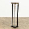 NEOCLASSICAL STYLE BLACK & GILT CANDLE STAND