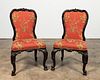 PR., 18TH C. GEORGE II CHIPPENDALE SIDE CHAIRS