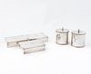 5 PCS, ENGLISH SILVERPLATE BOXES, BARKER BROTHERS