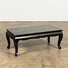 FRENCH CHINOISERIE BLACK LACQUERED COFFEE TABLE