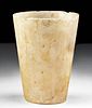 Egyptian Late Dynastic Alabaster Drinking Vessel