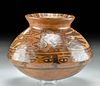 Nazca Polychrome Pottery Jar w/ Trophy Heads