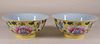 Pair of Chinese Porcelain 'Floral' Bowls w/ Mark