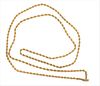 14 Karat Twisted Gold Chain, marked on the clasp, 26.5 grams, length 30 inches.