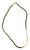 14 Karat Gold Wishbone Necklace, length 18 inches, 11 grams.