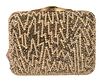 Judith Leiber Jeweled Clutch Purse, having silver and white beads.