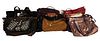 12 Piece Lot of Miscellaneous Handbags, to include Gherardini, Coach, Longchamps, and Pliner, having scratches to leather, lining staining, and scratc