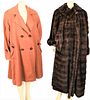 Two Jerry Sorbara Coats, full length mink along with wool mix. Provenance: Connecticut Personal Collection of American Antiques and Oriental Rugs.